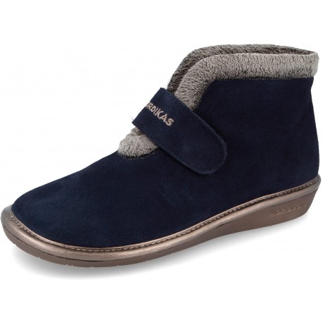 280 Suede Navy Blue Nordikas slippers for women
