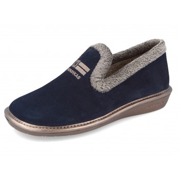 Suede Navy Blue Slippers