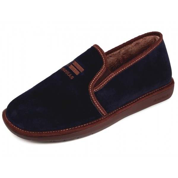 132 Suede Navy Blue Slippers